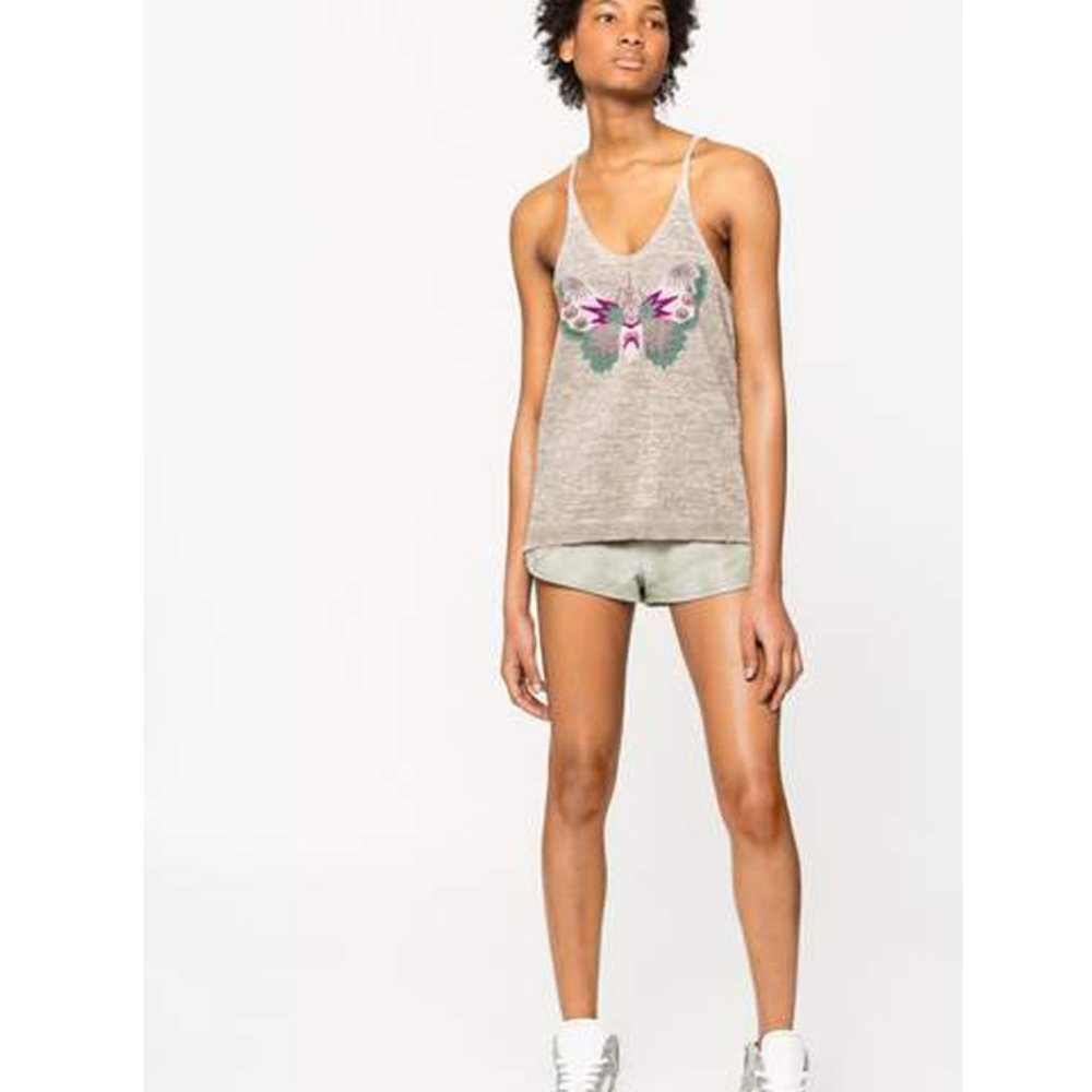 Zadig & Voltaire  Mili Bis Logo Tank Top Size S